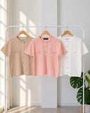 Enya Buttondown Knit Top