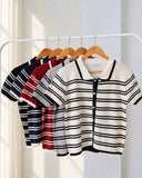 Ralyn Collared Stripe Knit Top
