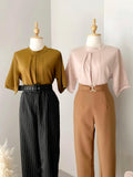 Paloma Round Neck Silk Top