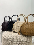 Rowin PU Leather Woven Two-Way  Bag