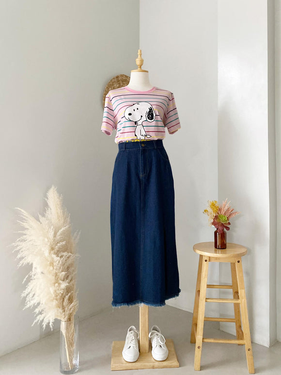 Snoopy Colored Stripe Top