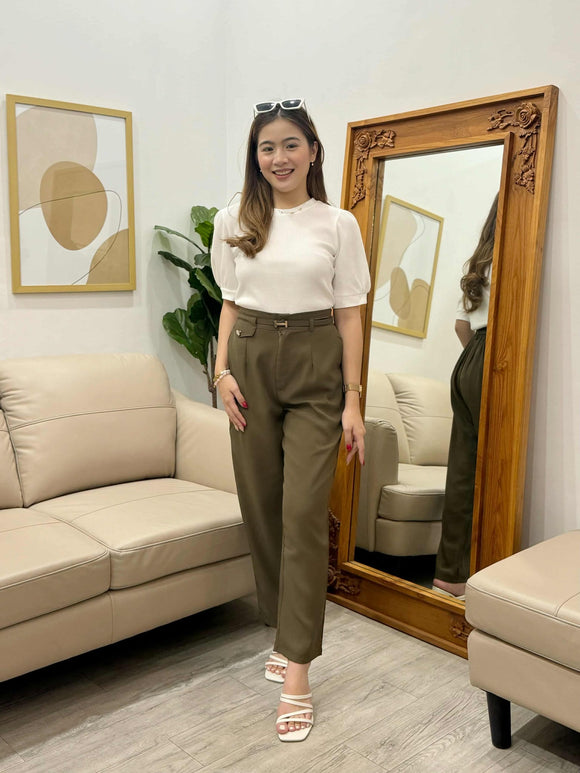 Jonelle Belted Trouser Pants