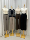 James belted knit pants