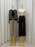 James belted knit pants