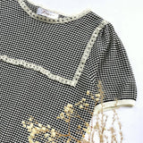 Ginny Checkered Premium Knit Top