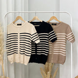 Kalyssa Stripe Knit Top