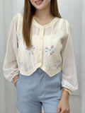 Salomi Embroidered Crochet Top