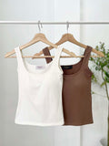 Charlen Padded Rib Knit Top