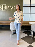 Norah Buttondown Polka Top