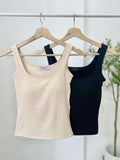 Charlen Padded Rib Knit Top