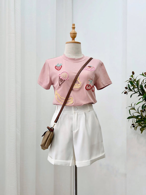Lucille Embroidered Cotton Top