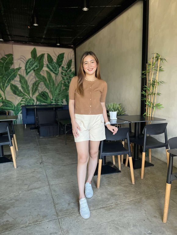 Triane Buttondown Knit Top