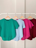 Kallie High-Low Cotton Top