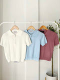 Izza Collared Knit Top