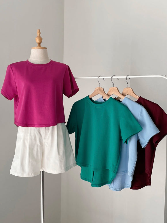 Kallie High-Low Cotton Top