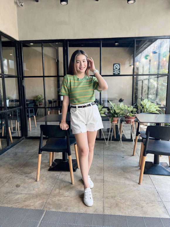Elena Stripe Crochet Top
