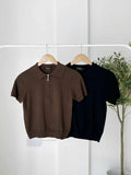 Izza Collared Knit Top