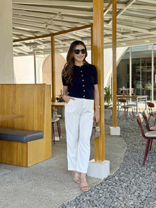 Melva Textured Knit Top