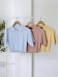Grethyl Zipper Knit Top