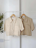Esthel Zipper Collared Top