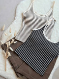 Ryaah Padded Stripe Knit Top