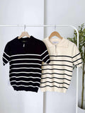 Omarie Stripe Knit Top