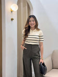Omarie Stripe Knit Top