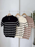 Omarie Stripe Knit Top