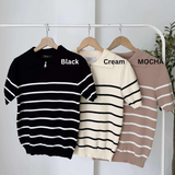 Omarie Stripe Knit Top