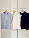 Reina Buttondown Silk Top