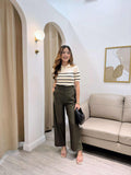 Omarie Stripe Knit Top