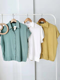 Evie Buttondown Collared Top