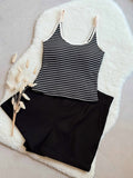 Ryaah Padded Stripe Knit Top