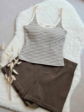 Ryaah Padded Stripe Knit Top