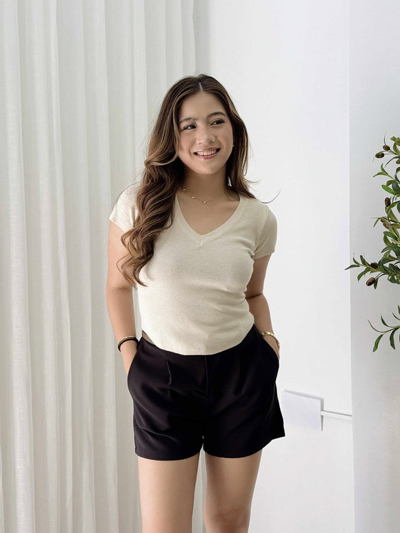 Issel V-Neck Knit Top
