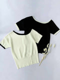 Sully Two-Tone Knit Top