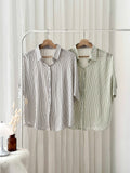 Alina Collared Stripe Top