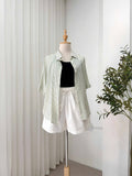 Alina Collared Stripe Top