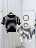 Taliah Stripe Knit Top