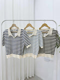 Colsen Collared Stripe Knit Top