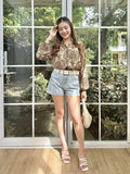 Tessia Longsleeves Printed Top