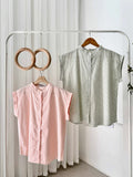 Kyla Buttondown Stripe Top