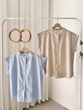 Kyla Buttondown Stripe Top