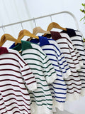 Esmae Collared Stripe Knit Top