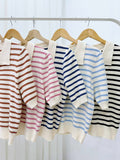 Colsen Collared Stripe Knit Top