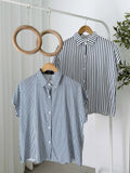Xanvi Collared Stripe Top