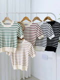 Taliah Stripe Knit Top