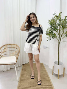 Sully Two-Tone Knit Top
