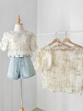 Harmon Sheer Puffsleeve Top