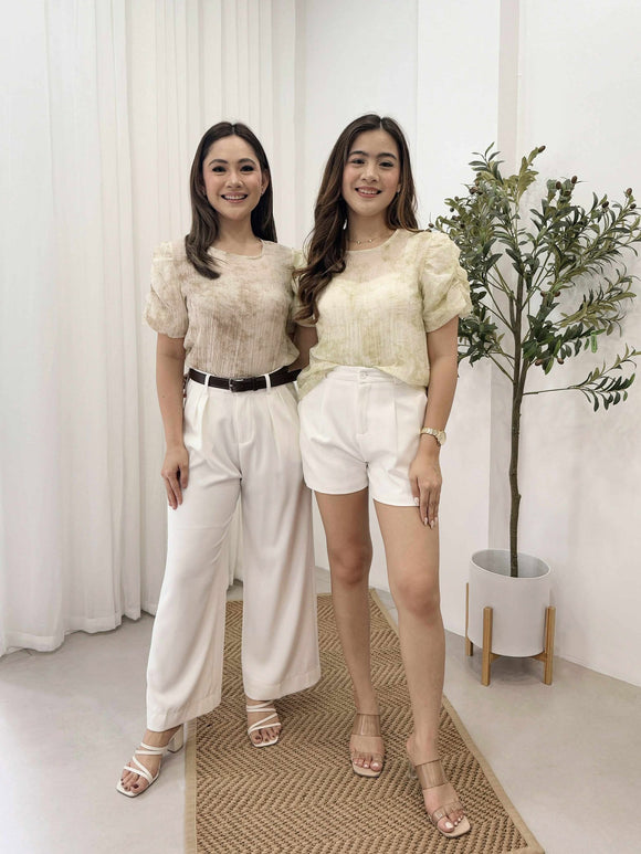 Harmon Sheer Puffsleeve Top